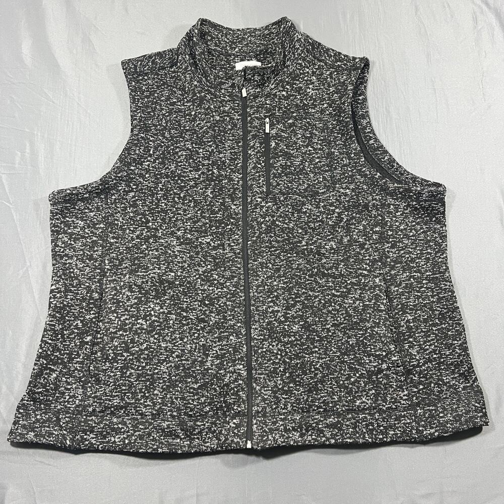 Calvin Klein Men’s 3XL Black Heather Full Zip Fleece Vest Jacket